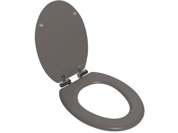 ABATTANT WC PURITY FREIN CHUTE DECLIPSABLE BOIS COMPRESSE TAUPE MAT