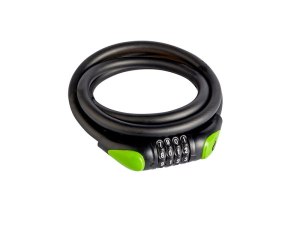 CABLE ANTIVOL COMBINAISON 12MM 1M20 ACIER PVC 4 CODES