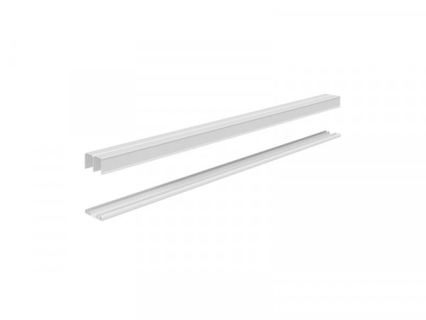 RAIL/BANDEAU 130CM LAQUE BLANC LOT DE 2