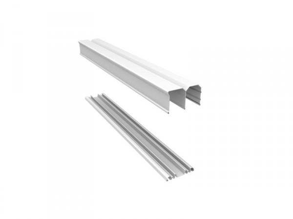 RAIL/BANDEAU 284CM LAQUE BLANC LOT DE 2