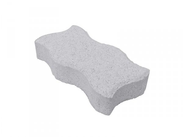 PAVE BETON VIBROCOMPRESSE S IVOIRE L.24.5 CM X L.12.5 CM X EP.5 MM