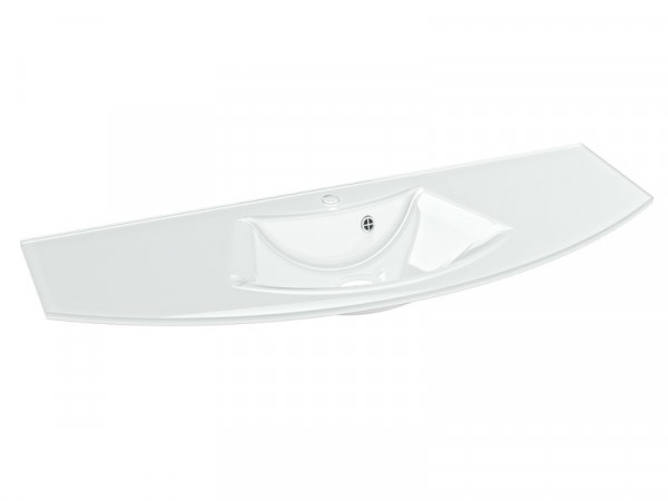 PLAN VASQUE VERRE 131CM IMAGE3 BLANC