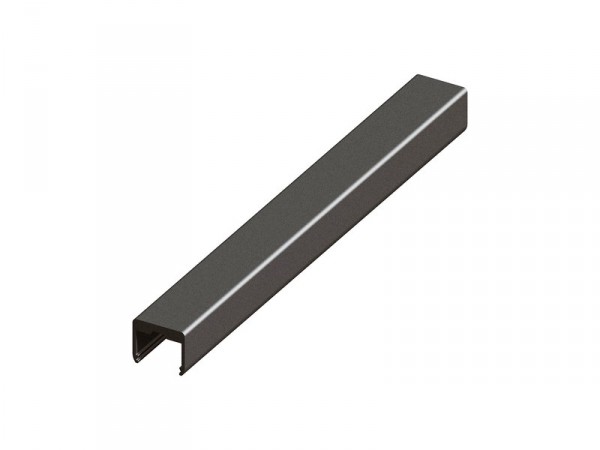 PROFIL U FINITION ALUMINIUM POUR CLOTURE KLOSUP 142X1,8CM NOIR