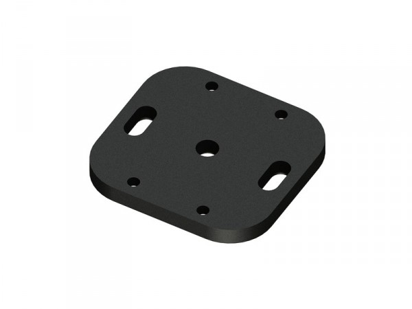 PLATINE 8,8X8X0,8CM POUR POTEAU ALUMINIUM KLOSUP 2 DEPART NOIR SABLE