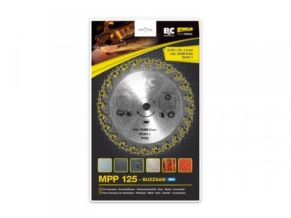 LAME SCIE CIRCULAIRE BUZZSAW MPP125 COUPE FIN NET