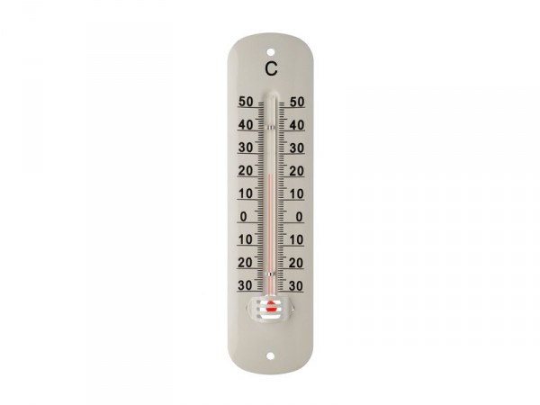 THERMOMETRE METAL PEINT 20CM BLANC