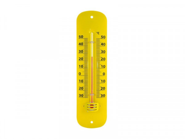 THERMOMETRE METAL VERNI JAUNE
