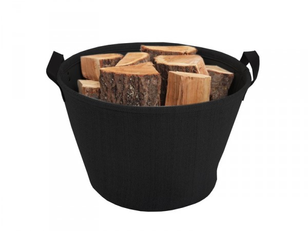 SAC BUCHE TEAHUPO TOILE JUTE NOIR 50X51CM