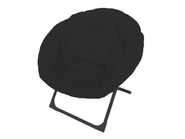 FAUTEUIL PLIANT MOON ACIER ET POLYESTER ANTRHACITE