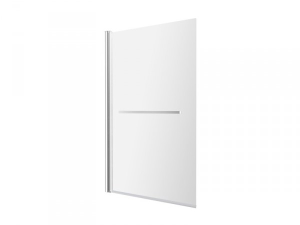 PARE BAIGN REMIX 1 VOLET VERRE TRANSPARENT/CHROME H140XL90CM