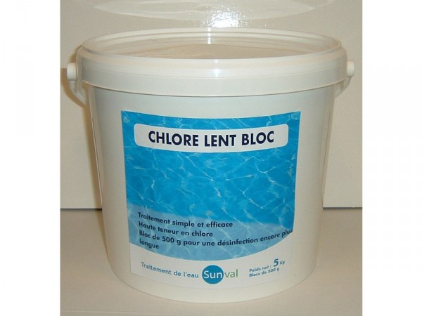 CHLORE LENT GALET  500 GRAMME 5KG 1ER PRIX