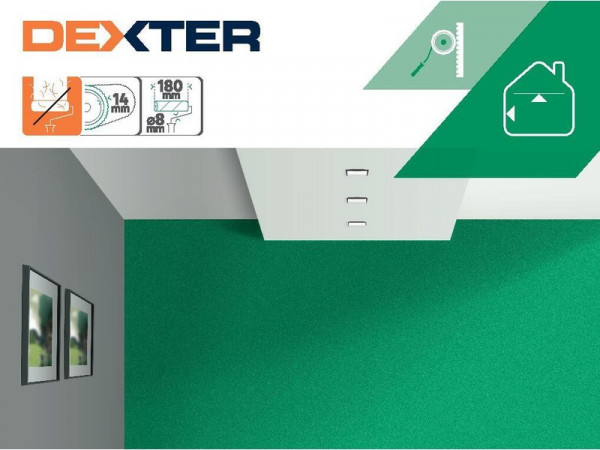 ROULEAU ALU FIBRE DE VERRE/CREPI 180MM DEXTER PRO