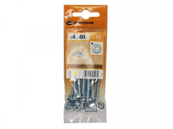 BOULON TETE FRAISEE AZ B12 STANDERS 4X60 X10