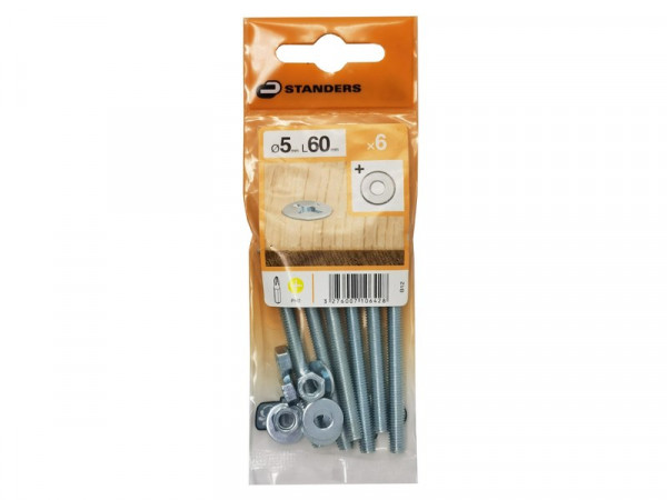 BOULON TETE FRAISEE AZ B12 STANDERS 5X60 X6