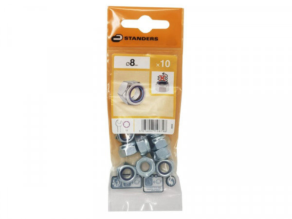 ECROU INDESSERABLE AZ B66 STANDERS 8MM X10