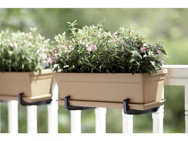SOUCOUPE BALCONNIERE POLYPROPYLENE TERRE CUITE LONGUEUR 47CM