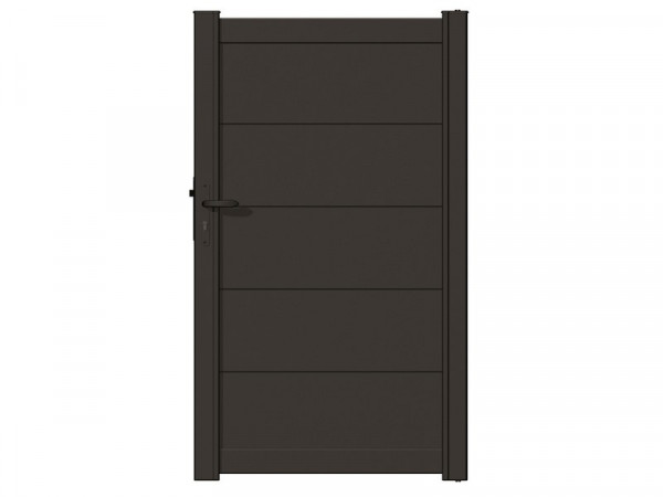 PORTILLON ALU GRIS PLEIN HEZO 1X1,70M