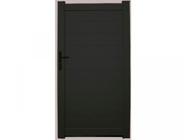 PORTILLON ALU NOIR PLEIN LAO 1X1,70M