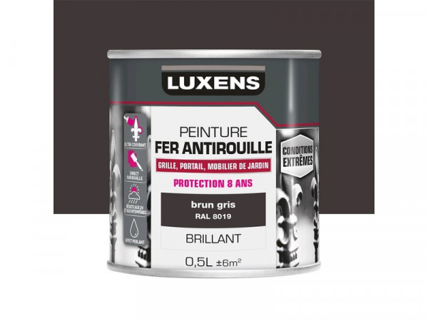 PEINTURE FER EXTERIEUR BR GRIS BRILLANT 0,5L