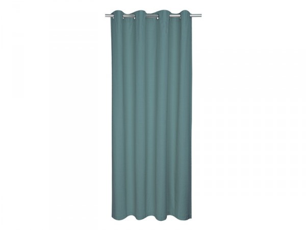 RIDEAU TAMISANT LEYA COTON BIOLOGIQUE 140X280 AQUA 2 BLEU VERT