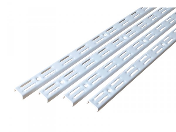 CREMAILLERE DOUBLE E50 200CM BLANC LOT DE 4