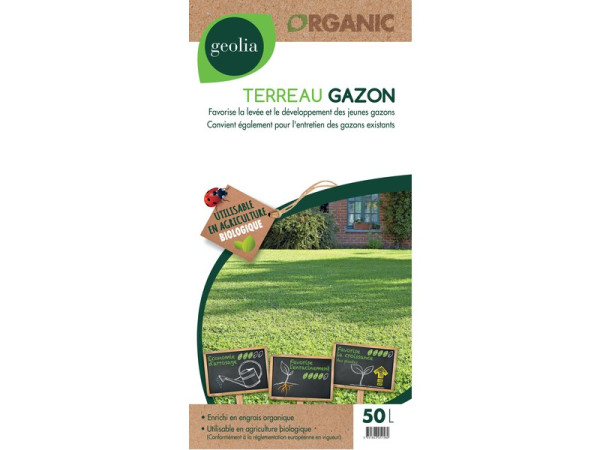 TERREAU GAZON GEOLIA 50 LITRES