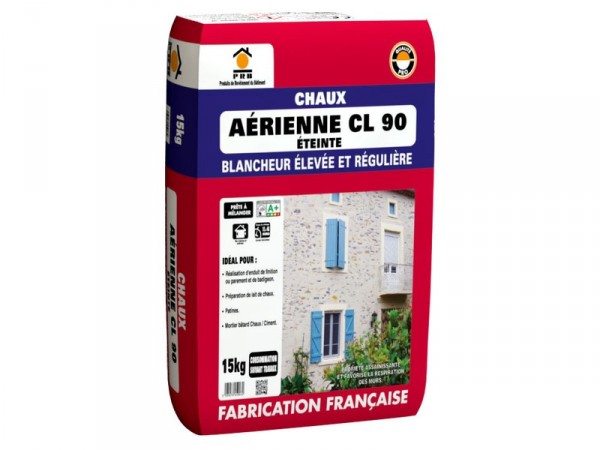 CHAUX AERIENNE ETEINTE BLANCHE SAC 15KG