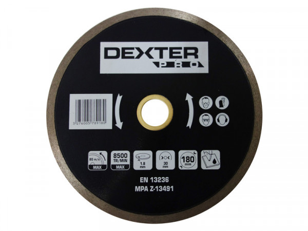 DISQUE DIAMANT CARRELAGE 180MM 30/25.4/22.2 DEXTER PRO