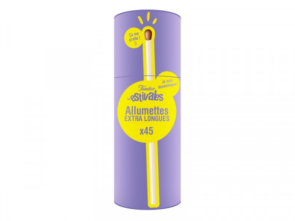 ALLUMETTE EXTRA LONGUE 9.5CM X45 EN TUBE
