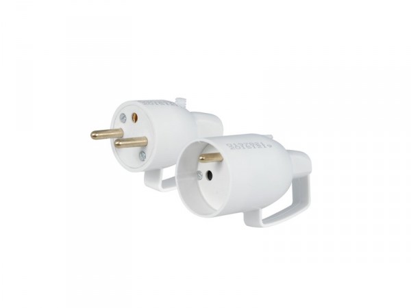 FICHE MALE + FEMELLE 16A ANNEAU BLANC