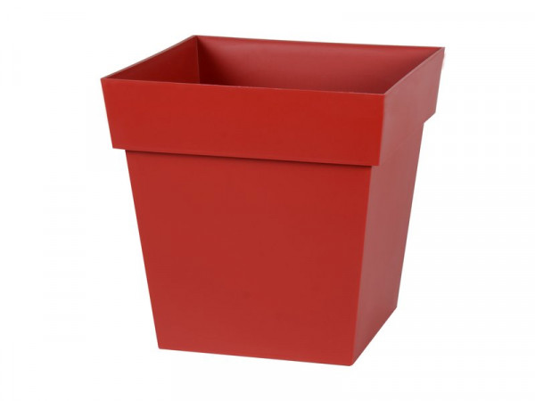 POT CARRE TOSCANE 32X32X32CM 22L ROUGE