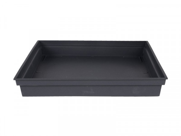 SOUCOUPE CARRE TOSCANE 26,7X26,7X3,8 POT 32CM GRIS ANTHRACITE