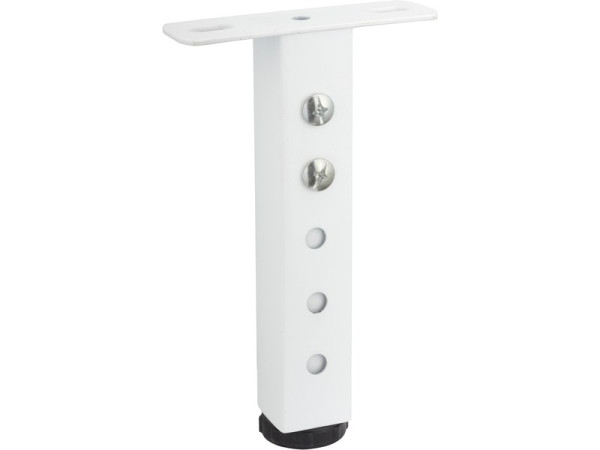 PIED LIT CARRE REGLABLE DIAMETRE 35 HAUTEUR 200/300 ACIER BLANC