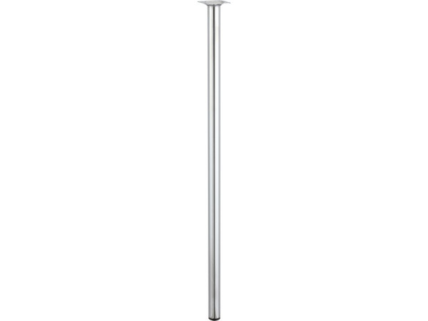 PIED TABLE CYLINDRIQUE FIXE 30x80CM ACIER CHROME