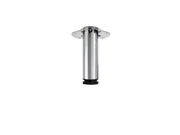 PIED MEUBLE CYLINDRIQUE REGLABLE ACIER BROSSE GRIS
