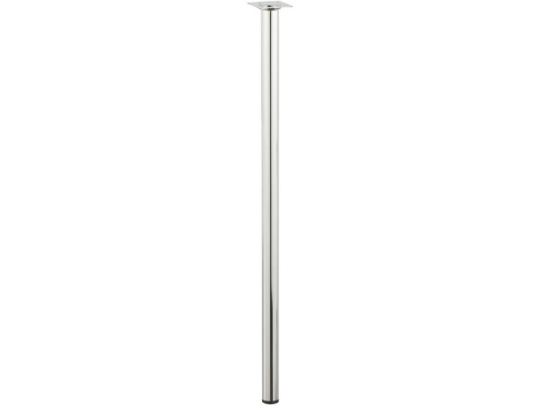 PIED TABLE CYLINDRIQUE 30X70CM ACIER CHROME