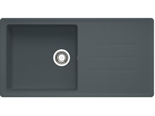 EVIER A ENCASTRER 1 BAC  EGOUTTOIR GRANIT+RESINE TIMOR 97X50CM NOIR