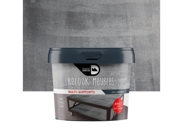 PEINTURE MEUBLE ET BOISERIE RELOOK MAISON DECO EFFET BETON 0.375L