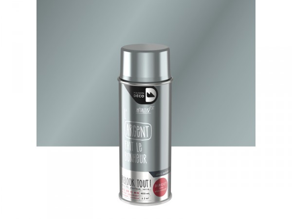 PEINTURE AEROSOL ARGENT METALLISE RELOOK TOUT 0.400L