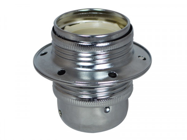 DOUILLE E27 METAL ARGENT D40 4A 250V