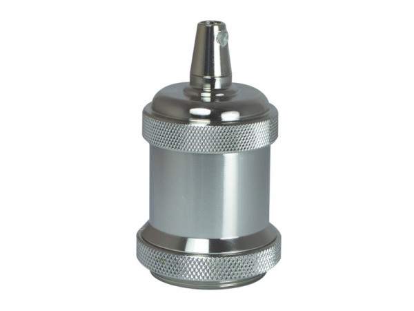 DOUILLE E27 AV CACHE NICKEL D50 MET