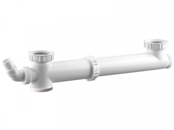 TUBULURE EVIER 2 CUVES ENTRAXE REGLABLE 160/360MM 1 PRISE