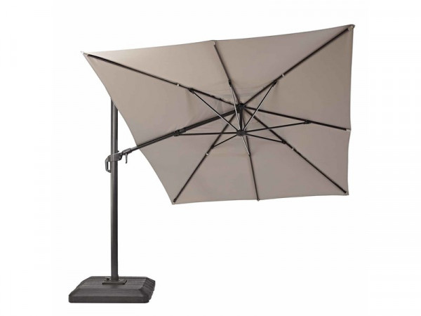 PARASOL DEPORTE A LED TAUPE RECTANGULAIRE NATERIAL SONORA 391X282CM