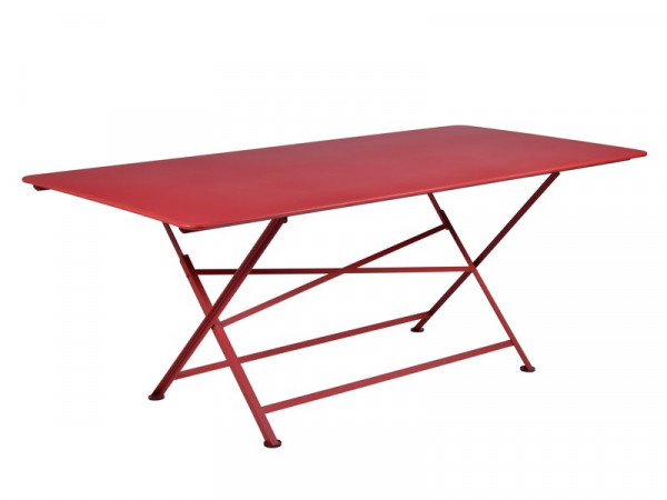 TABLE DE JARDIN CARGO RECTANGLE PIMENT ROUGE 8 PERSONNE