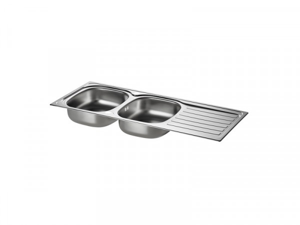 EVIER A ENCASTRER COMO 2 BAC +1 EGOUTTOIR L116XP50CM INOX