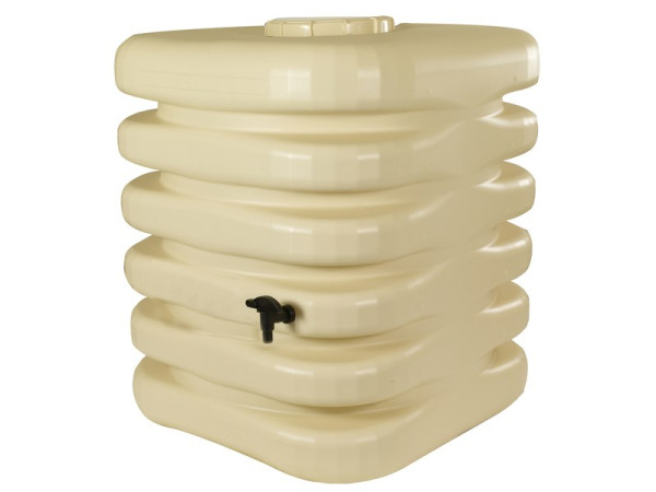 RECUPERATEUR D EAU CUBIQUE 1000L BEIGE KIT