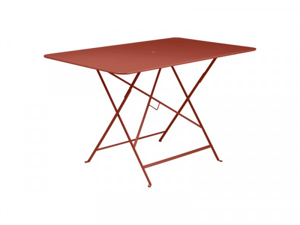 TABLE DE JARDIN BISTRO OCRE ROUGE 117X77 CM