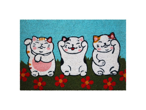 TAPIS CHAT 40X60 COCO BLANCHI NOIR