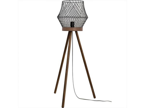 LAMPADAIRE KANEL E27 H119CM INSPIRE METAL NOIR/BOIS