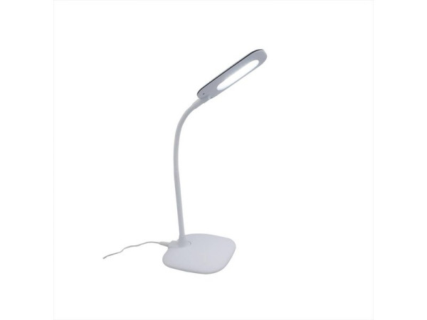 LAMPE BUREAU MEI LED TACTILE H55CM 6.5W INSPIRE METAL BLANC